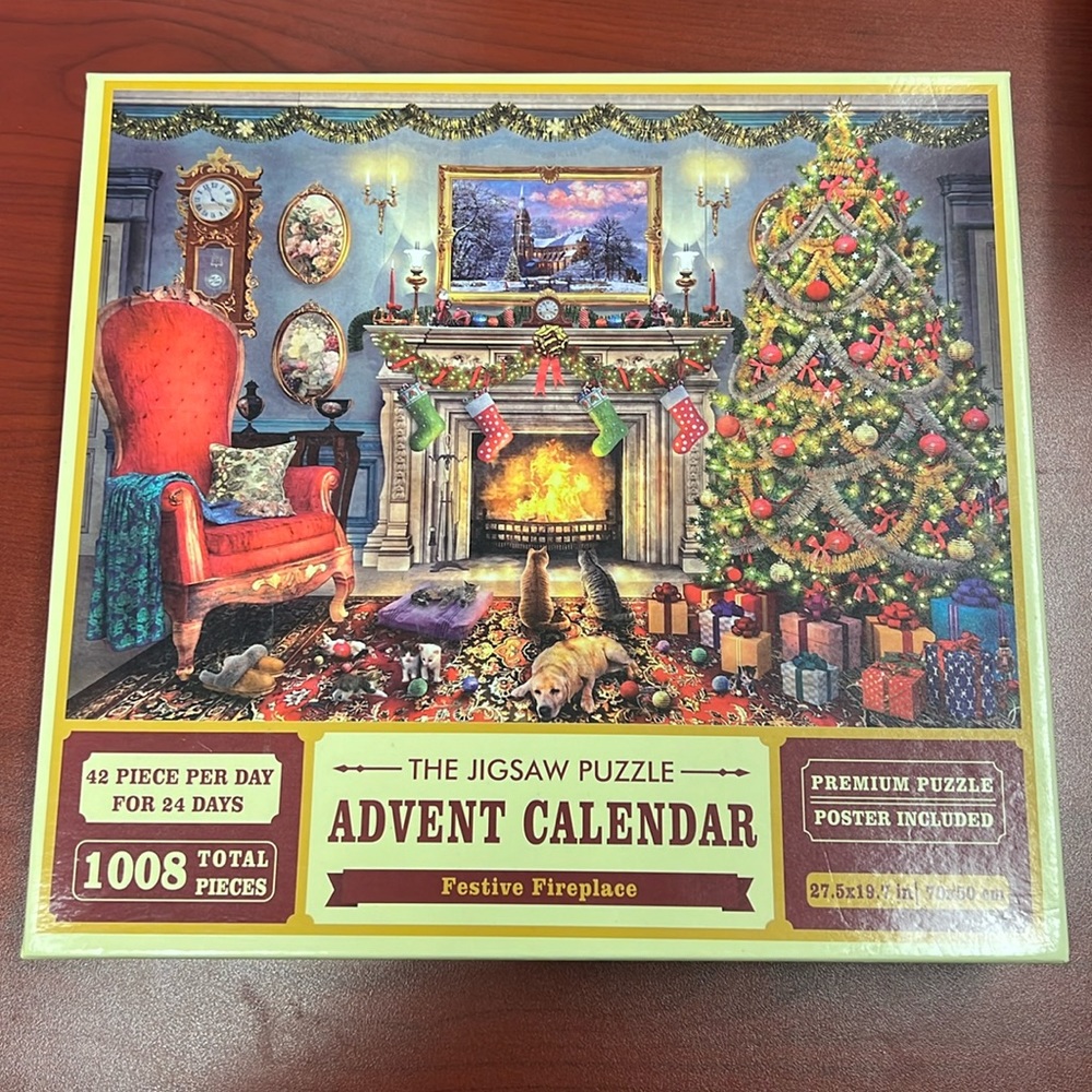 The Jigsaw Puzzle Advent Calendar Festive Fireplace